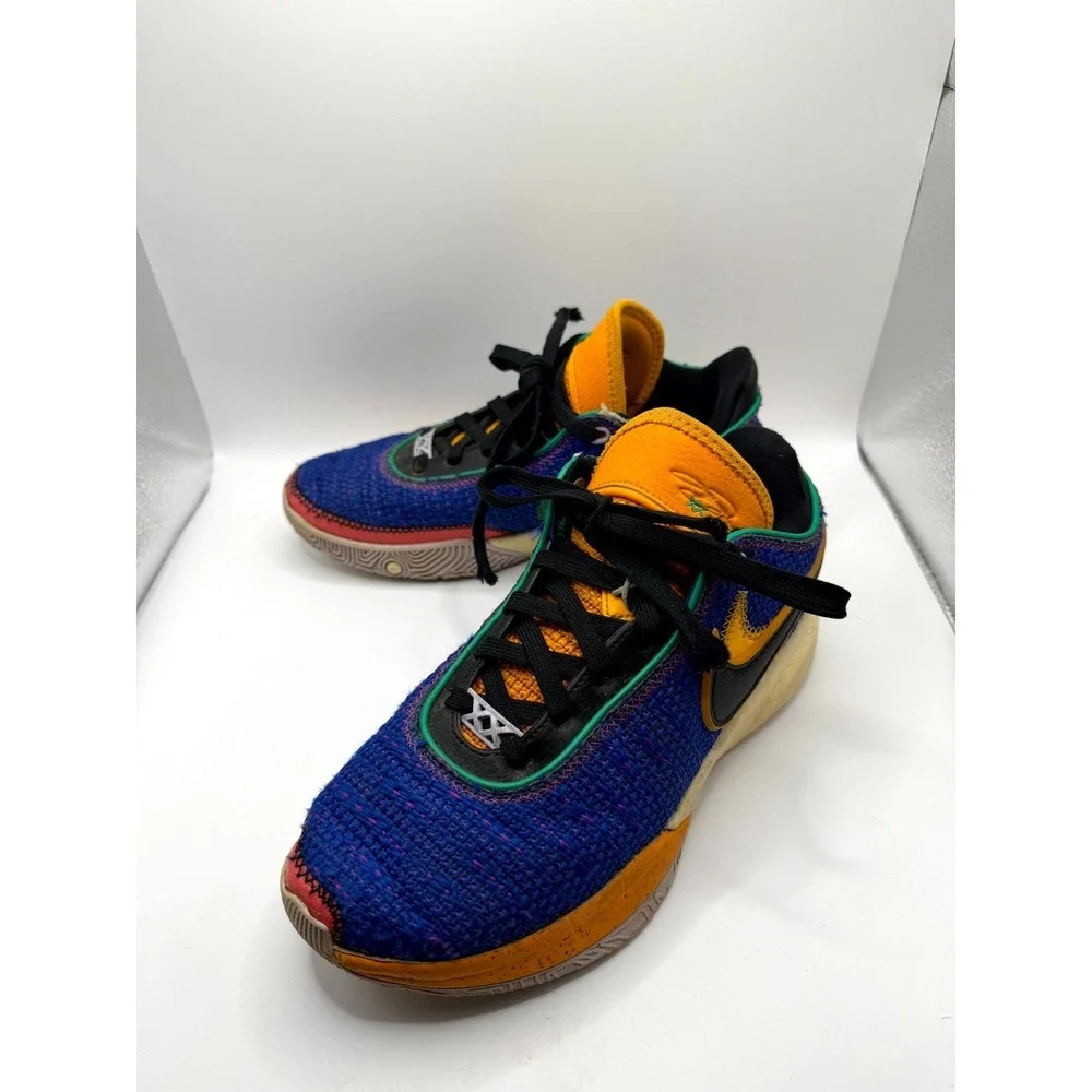 Nike LeBron 20 DQ8651-401 Youth‎ 5 Sneakers Racer Blue Swoosh Basketball Shoes